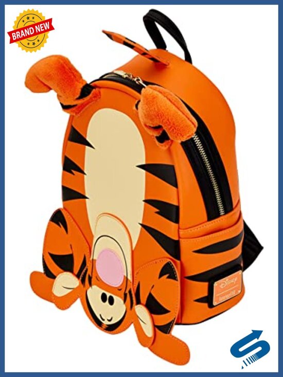 Disney Winnie the Pooh Tigger Cosplay Mini Backpack Faux Leather Moving Tail